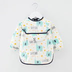 Waterproof Cotton Bib for Kids - Long Sleeve Feeding Apron
