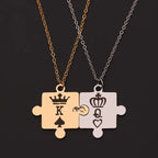 Matching Puzzle Piece Pendant Necklaces Lootquake LLC