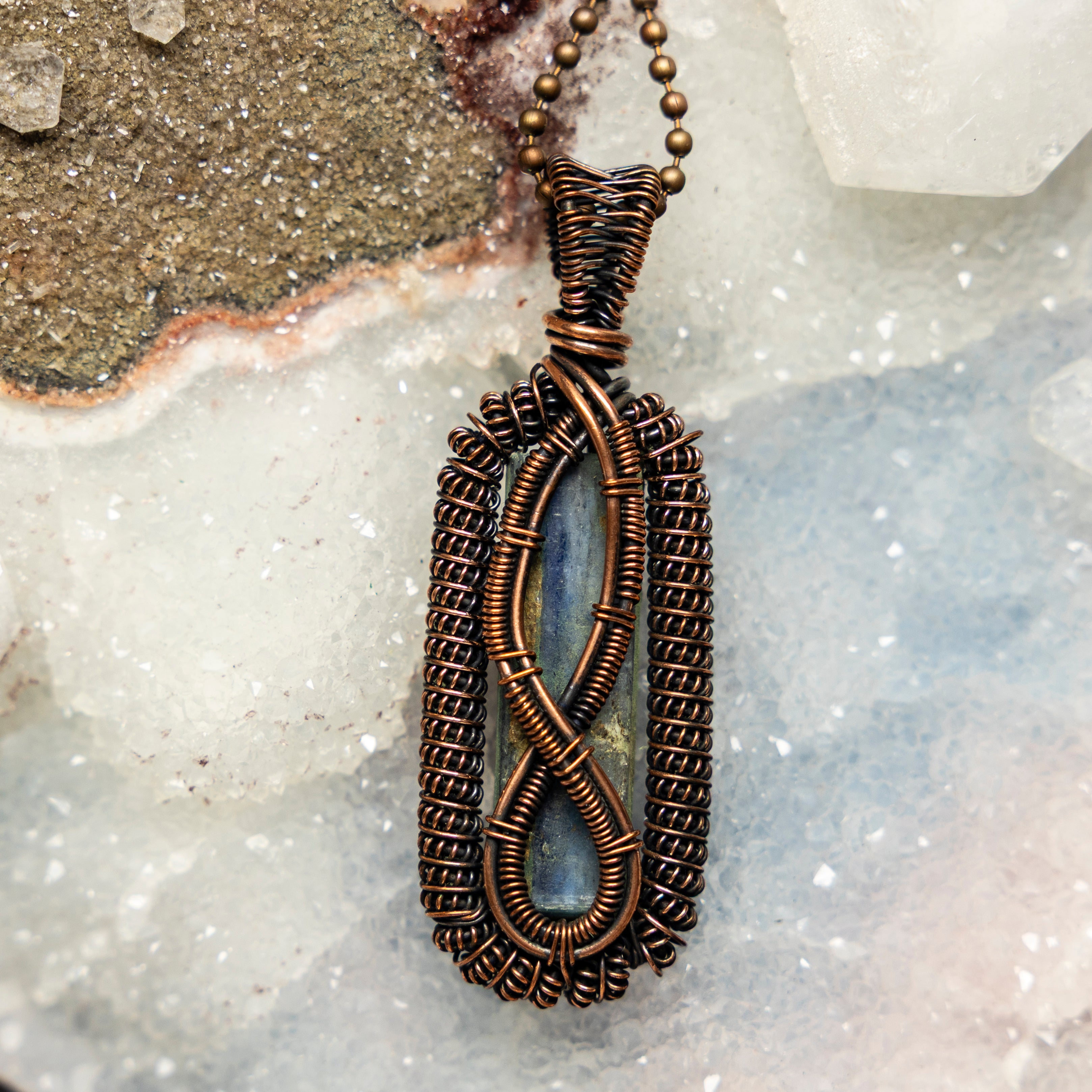 Kyanite Blade Wire Wrap Crystal Pendant - SJB-DIAMOND ELITES