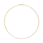Unisex Solid 14K Gold 2.8mm Imperial Herringbone Chain Necklace Pi-Mart