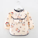 Waterproof Cotton Bib for Kids - Long Sleeve Feeding Apron