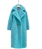 Long Winter Cashmere Lamb Winter Coat Pi-Mart