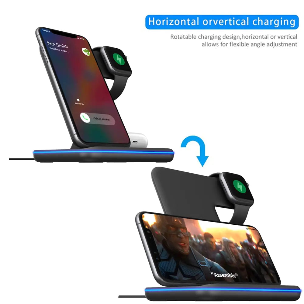 15W 3 in 1 Wireless Charger Pi-Mart