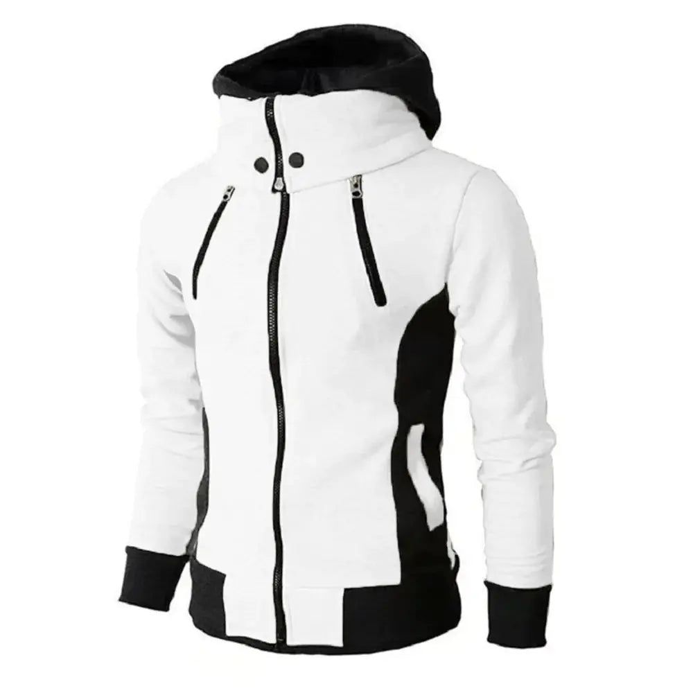 Men's Zip Up Hooded Jacket - Casual Slim Sports Cardigan Pi-Mart
