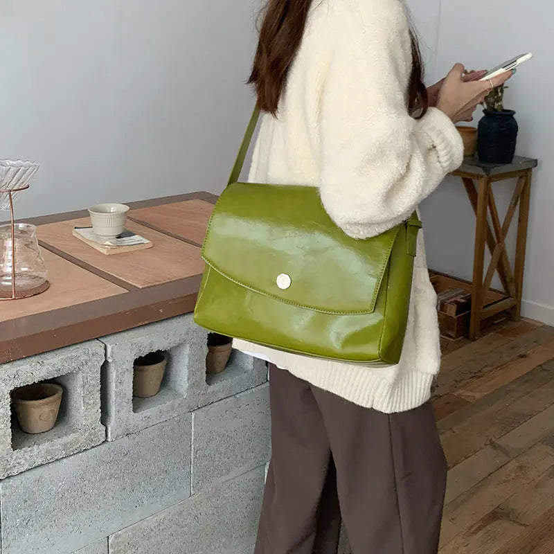 Retro Large Capacity Briefcase with Niche Design Pi-Mart