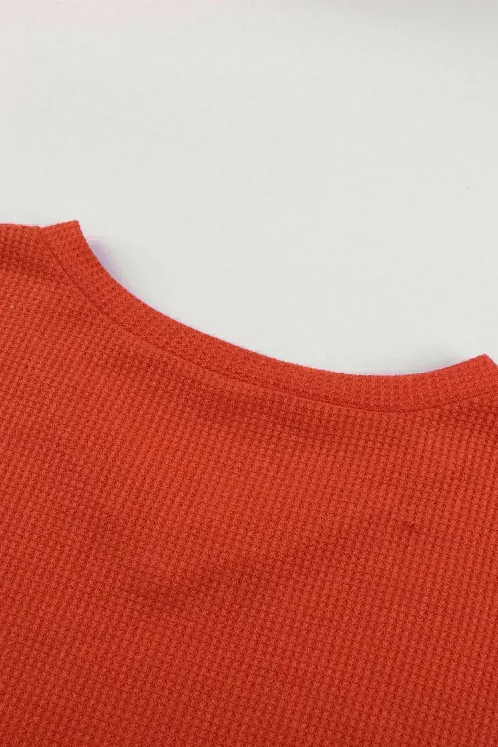 Red V Neck Lantern Sleeve Leopard Stripe Splice Long Sleeve Top - SJB-DIAMOND ELITES
