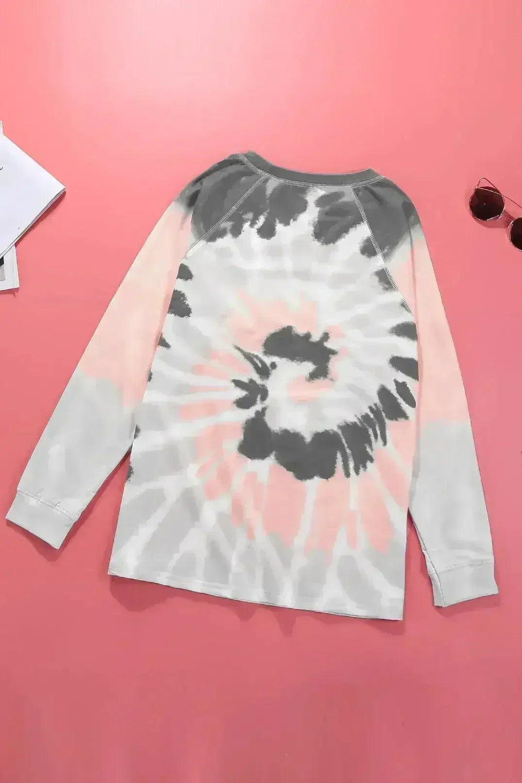Multicolor Ombre Tie Dye Loose Casual Sweatshirt - SJB-DIAMOND ELITES