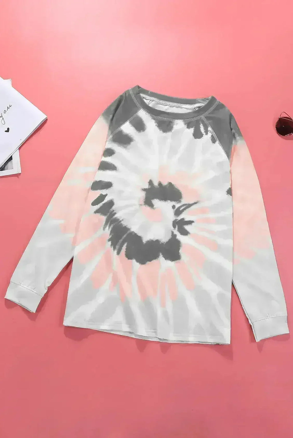 Multicolor Ombre Tie Dye Loose Casual Sweatshirt - SJB-DIAMOND ELITES