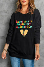 Letter Graphic Heart Sweatshirt