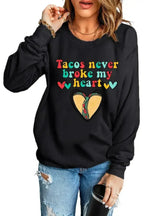Letter Graphic Heart Sweatshirt
