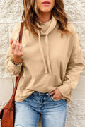Apricot Cozy Cowl Neck Pullover Sweatshirt | Stylish - SJB-DIAMOND ELITES