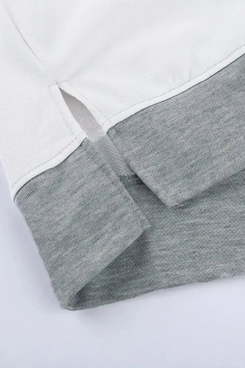 Women's Gray Color Block Round Neck Long Sleeves Pullover Sweatshirt - SJB-DIAMOND ELITES