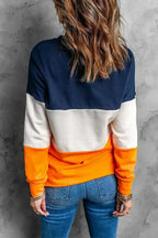 Colorblock Orange Sweatshirt - SJB-DIAMOND ELITES