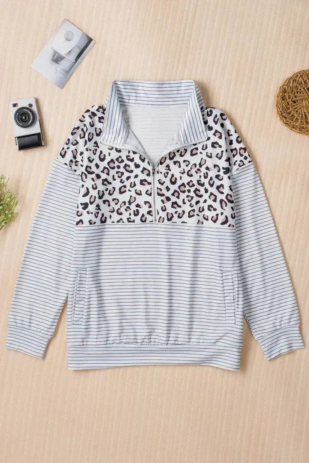 Leopard Striped Sweatshirt - SJB-DIAMOND ELITES