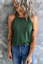 Brief Green Crew Neck Tank Top - SJB-DIAMOND ELITES