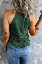 Brief Green Crew Neck Tank Top - SJB-DIAMOND ELITES