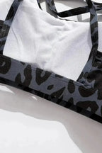 Charcoal Leopard Sports Bra and Legging Set
