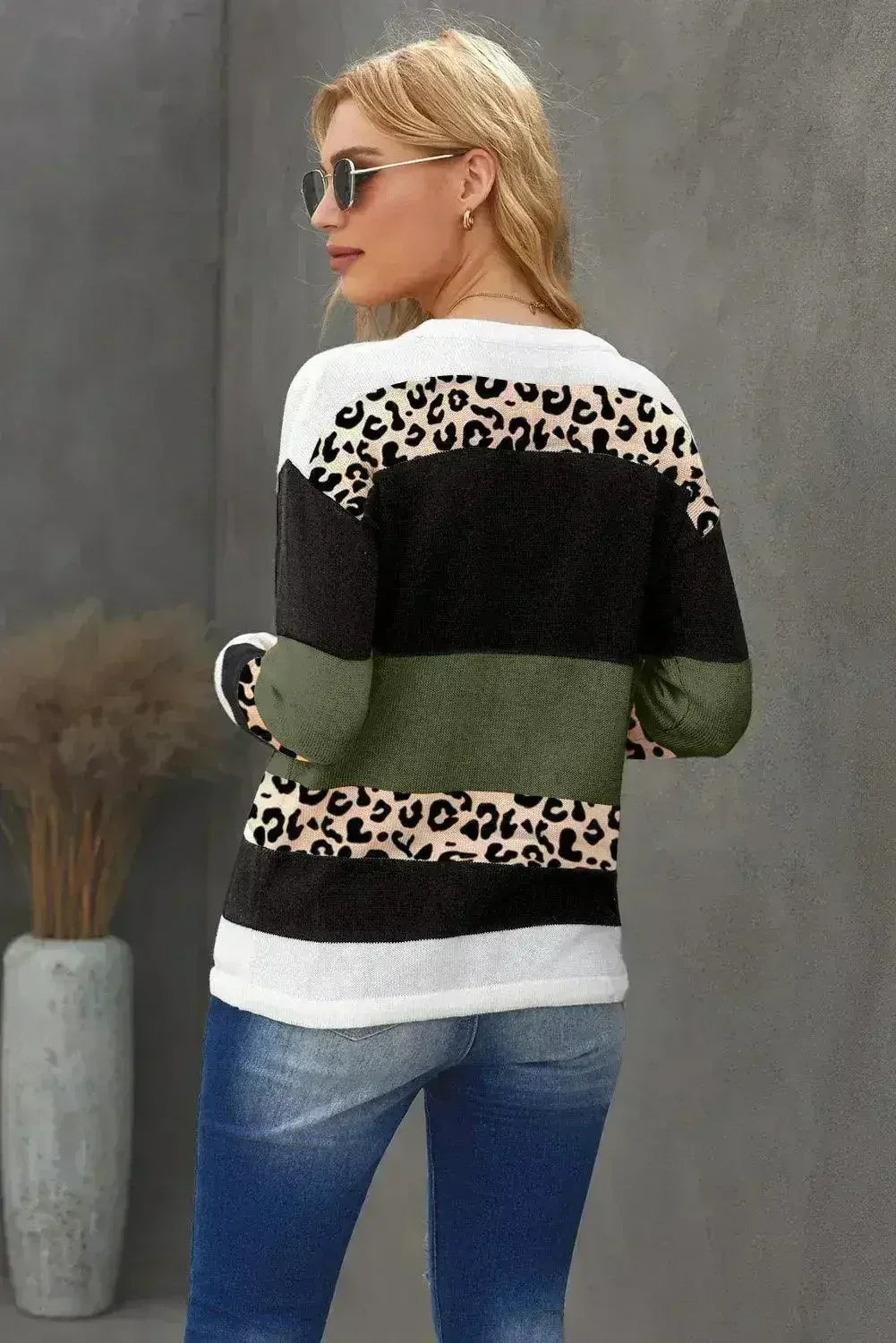 Color Block Knit Sweater - SJB-DIAMOND ELITES
