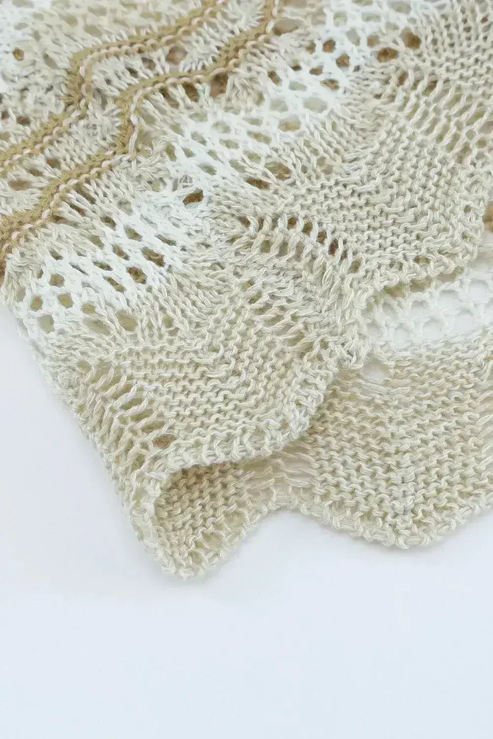 Wavy Stripe Crochet Sweater - SJB-DIAMOND ELITES