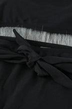 Black Bubble Sleeves Square Neck High Waist Bikini