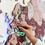 3D LUMINOUS LED Wooden World Map 2.0 Cappuccino Enjoy The Wood