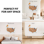 Wooden 3d LED Map of USA  - Gold - SJB-DIAMOND ELITES