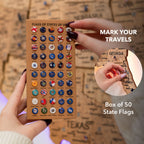Wooden 3d LED Map of USA  - Gold - SJB-DIAMOND ELITES