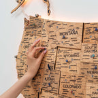 Wooden 3d LED Map of USA  - Gold - SJB-DIAMOND ELITES
