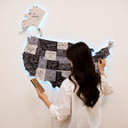 Wooden 3d LED Map of USA - Nordik - SJB-DIAMOND ELITES