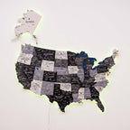 Wooden 3d LED Map of USA - Nordik - SJB-DIAMOND ELITES
