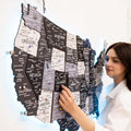 Wooden 3d LED Map of USA - Nordik - SJB-DIAMOND ELITES