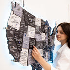Wooden 3d LED Map of USA - Nordik - SJB-DIAMOND ELITES