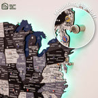 Wooden 3d LED Map of USA - Nordik - SJB-DIAMOND ELITES