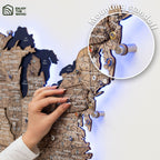 Wooden 3d LED Map of USA - Terra - SJB-DIAMOND ELITES