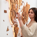 3D LED Wooden World Map 3.0 Oak - SJB-DIAMOND ELITES