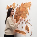 3D LED Wooden World Map 3.0 Oak - SJB-DIAMOND ELITES