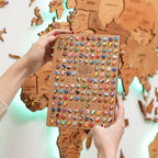3D LED Wooden World Map 3.0 Oak - SJB-DIAMOND ELITES