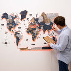 3D LED / LUMINOUS Wooden World Map 3.0 Mystery - SJB-DIAMOND ELITES