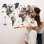 3D LED / LUMINOUS Wooden World Map 3.0 Mystery - SJB-DIAMOND ELITES