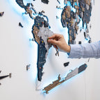 3D LED / LUMINOUS Wooden World Map 3.0 Mystery - SJB-DIAMOND ELITES