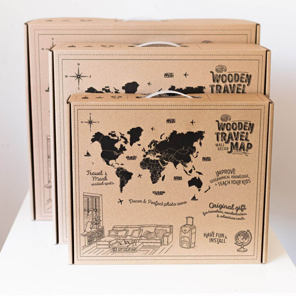 3D LED Wooden World Map 3.0 Multicolor - SJB-DIAMOND ELITES