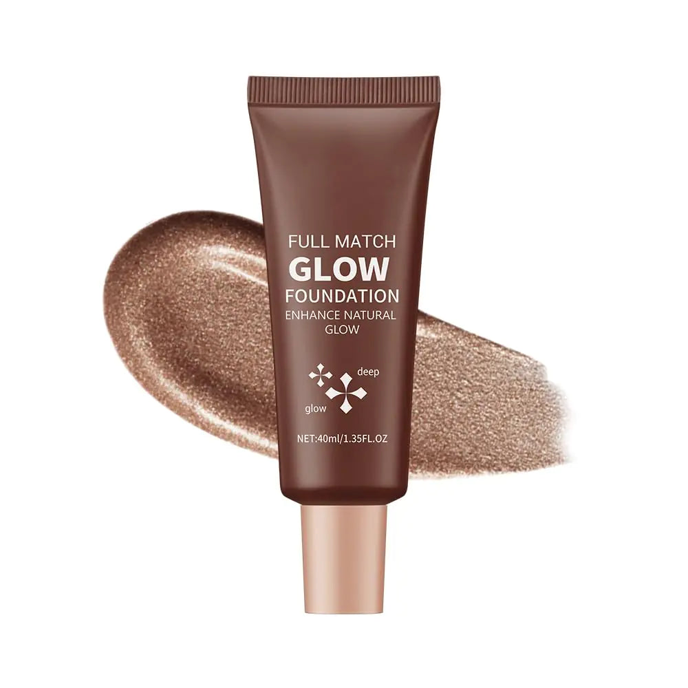 Full Match Glow Foundation Enhance Foundation Natural Glow Professional Coverage for a Flawless Look (Deep Large) Lootquake LLC