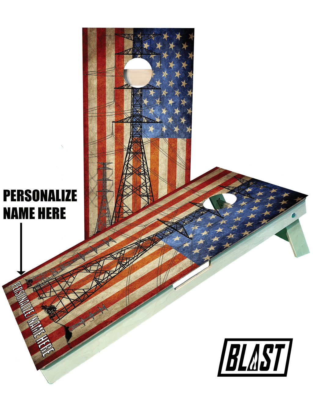 Lineman 2 Cornhole Set - SJB-DIAMOND ELITES