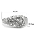 Rhodium-Plated Brass Ring – Dazzling Crystal Statement Piece