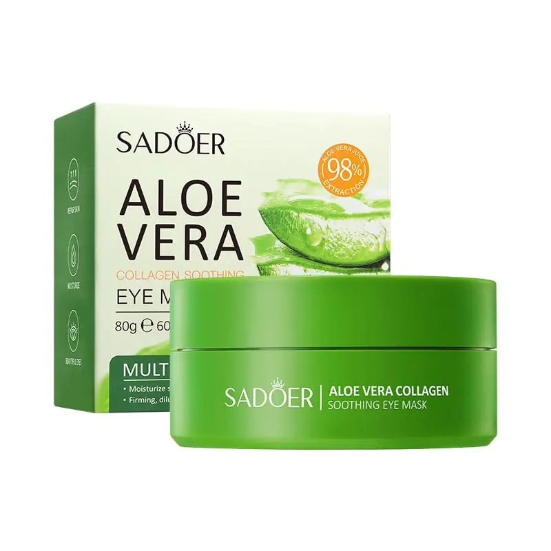 OAKSII Under Eye Patches 60PCS Aloe Vera Under Eye Mask for Dark Circles and Puffiness Under Eye Gel Pads Improve Under Eye Bags Fine Lines and Wrinkles (60pcs eye patch) Pi-Mart
