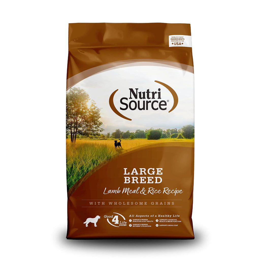 NutriSource Adult Dog Food Made with Lamb Meal and Rice Large Breed with Wholesome Grains 30LB Dry Dog Food Lootquake LLC
