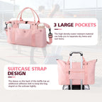 Coral Pink Waterproof Travel Duffle Pi-Mart