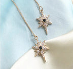 Gold-Plated Zircon Devil Eye and Star Cross Necklaces Lootquake LLC