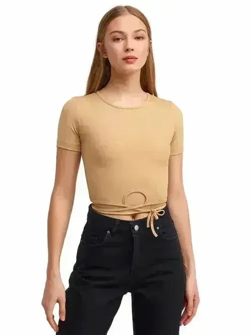 Lace Up Crop Top - SJB-DIAMOND ELITES