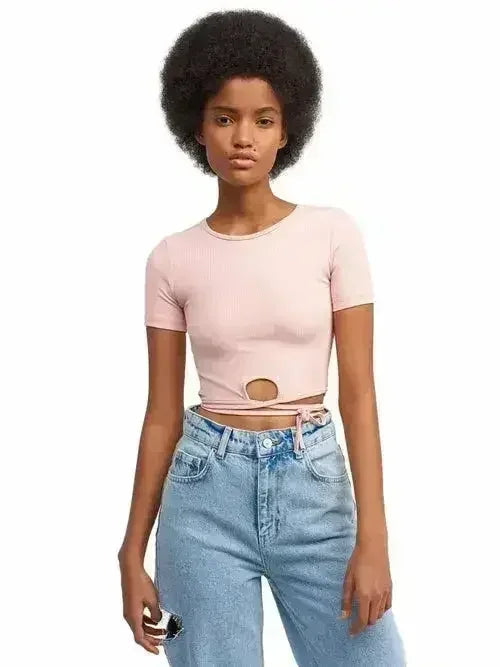 Lace Up Crop Top - SJB-DIAMOND ELITES